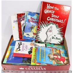 BOX LOT OF 23 CHILDREN'S BOOKS.
