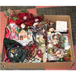 BOX W/HOUSEHOLD ITEMS INCL. 7.1 L FOOD