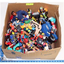 BOX OF FISHER PRICE ACTION FIGURES.