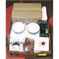 LARGE FLAT W/A NEW SET OF 6 EVERYDAY