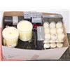 Image 1 : BOX OF NEW CANDLES.