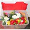 Image 1 : CRATE OF ARTIFICIAL FLOWERS.