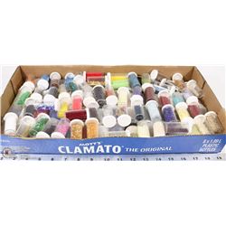 FLAT OF ASSORTED BEADWORKING GLASS BEADS