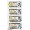 Image 1 : LOT OF 4 UNCIRCULATED 1973 DOLLAR BILLS