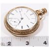 Image 1 : ELGIN POCKET WATCH 11 JEWEL WITH GOLD PLATE CASE.