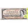 Image 1 : 1954 CANADIAN $100.00 BILL