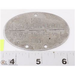 RARE GERMAN DOG TAG IST SS DIVISION ADOLF HITLER