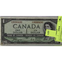 1954 CANADIAN DEVILS FACE $1 DOLLAR BILL
