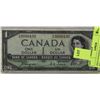 Image 1 : 1954 CANADIAN DEVILS FACE $1 DOLLAR BILL