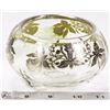 Image 1 : SILVER .925 ETCHED GLASS BOWL