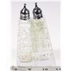 Image 1 : ART DECO VINTAGE GLASS SALT AND PEPPER SHAKERS