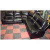 Image 2 : BLACK LEATHERETTE ELECTRIC RECLINING SECTIONAL