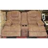 Image 2 : BROWN CONSOLE DOUBLE ROCKER/RECLINER LOVESEAT 71"