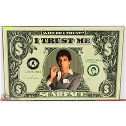 SCARFACE WOOD PLAQUE PICTURE,.