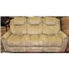 Image 1 : 84" BROWN RECLINING SOFA