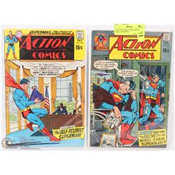 2 ACTION COMIC BOOKS FROM 1960'S , #390 &#397.