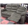 Image 3 : NEW DARK GREEN FABRIC RECLINING 75" SOFA &