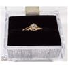 Image 1 : 10K GOLD DIAMOND SOLITAIRE RING SIZE 7.75.