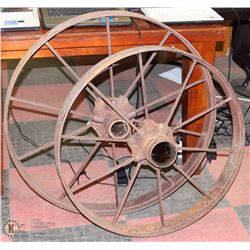 2 ANTIQUE WAGON WHEELS