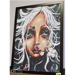 FRAMED ANGELINA WRONA PRINT "WATER LILY".