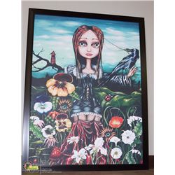 FRAMED ANGELINA WRONA PRINT "MADAME NATURE".