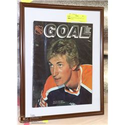 FRAMED VINTAGE GRETZKY GOAL MAGAZINE