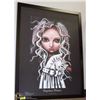 Image 1 : FRAMED ANGELINA WRONA PRINT "TIMIDE LAPIN".