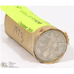 UNCIRCULATED ROLL OF 1973 RCMP QUARTERS.
