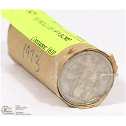 UNCIRCULATED ROLL OF 1973 RCMP QUARTERS.