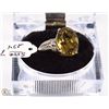 Image 1 : CITRINE TOPAZ REAL STONE 925 SILVER SIZE 7.