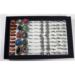 #5 - LOT OF 90 FASHION RINGS