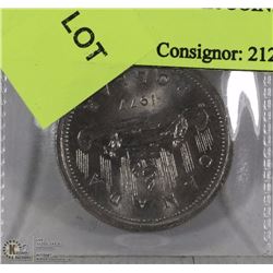 1977 CANADIAN ONE DOLLAR COIN.
