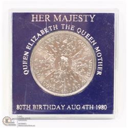 BRITISH CROWN ISSUED FOR THE QUEEN MOTHERS 80TH