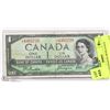 Image 1 : 1954 CANADIAN $1 DEVILS FACE BILL.