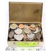 Image 1 : BOX OF WORLD COINS.