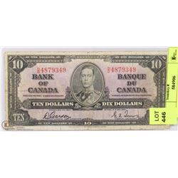 1937 CANADIAN $10 BILL