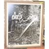 Image 1 : VINTAGE LOGGING TEAM FRAMED PRINT 39X47.