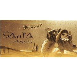 7) TEN 24K GOLD FOIL SANTA CLAUS X-MAS ENVELOPES