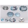 Image 1 : 10) GENUINE BLUE TOPAZ GEMSTONES