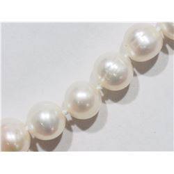 21) ST. SILVER CZ CLASP FRESHWATER PEARL NECKLACE