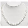 Image 3 : 21) ST. SILVER CZ CLASP FRESHWATER PEARL NECKLACE