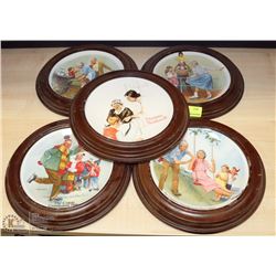 NORMAN ROCKWELL 5 PC COLLECTOR PLATE COLLECTION