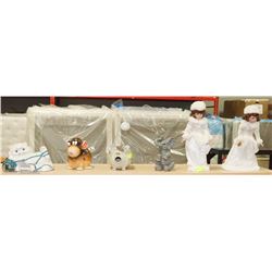 ESTATE ASSORTMENT OF 6 DOLLS AND ORNAMENTS