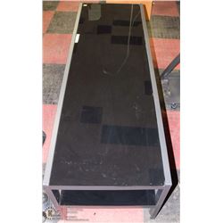 METAL AND TINTED GLASS TV STAND