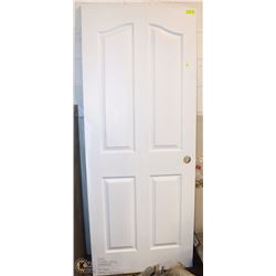 32"X80" INTERIOR WOOD DOOR WITH HARDWARE.