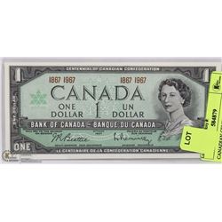 CANADIAN CENTENNIAL UNCIRCULATED $1.00 BILL