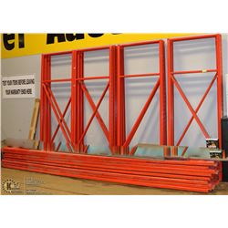 12 UPRIGHTS AND 24 BEAMS PALLET RACKING SET