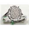 Image 2 : 26) 10K WHITE GOLD DIAMOND ANTIQUE STYLE RING