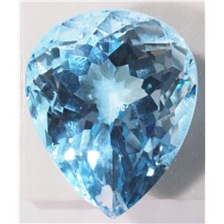 43) GENUINE LAZER CUT LARGE BLUE TOPAZ GEMSTONE