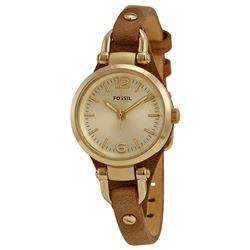 BRAND NEW FOSSIL GEORGIA MINI CHAMPAGNE DIAL BROWN